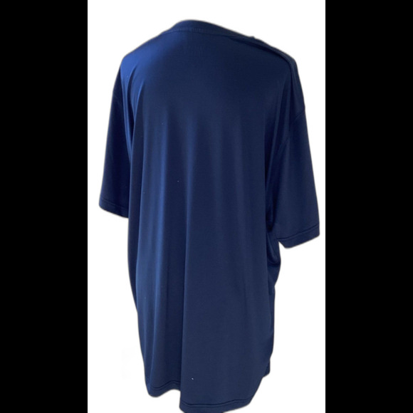 Reebok T-Shirt Men’s Size XL Color Navy Red Graphic Polyester Spandex Blend - Picture 2 of 8